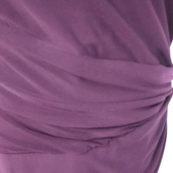 Lauren Ralph Lauren Rhinestone Embellished Purple Jersey Gown Size 14 - Picture 6 of 9